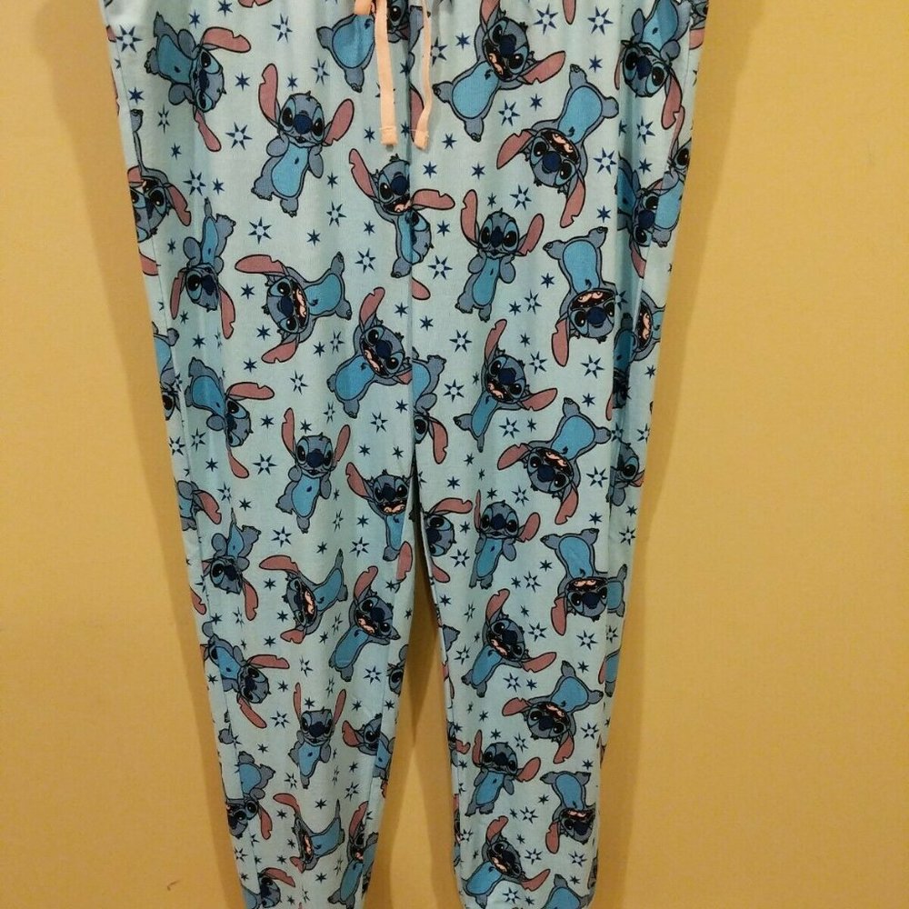 Disney Stitch Pajama Lounge Pants Stars All Over. Adult Size M
